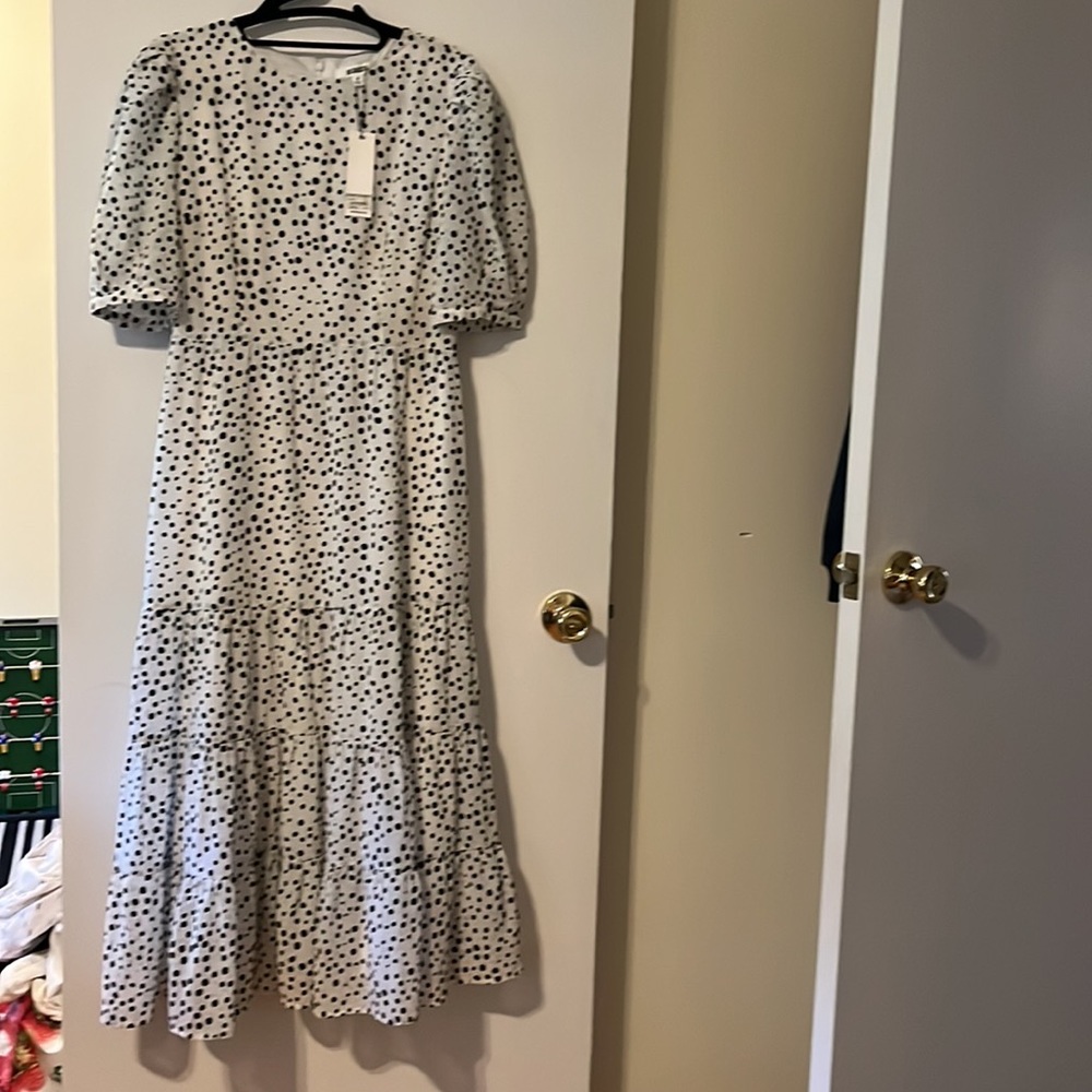 BB Dakota long polka dot dress with tags